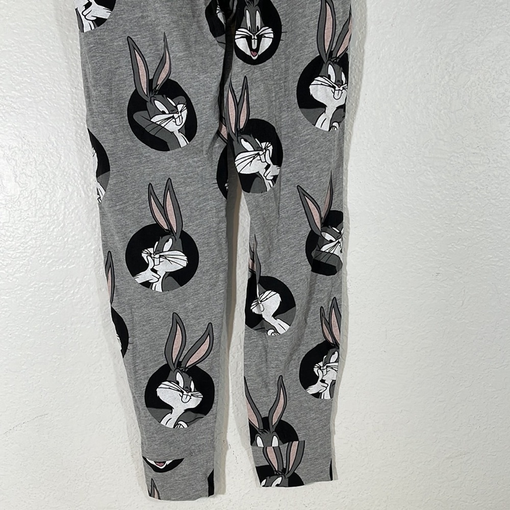 H&M DIVIDED Bugs Bunny Patterned Jersey Joggers With Pockets Size XS - Picture 7 of 10